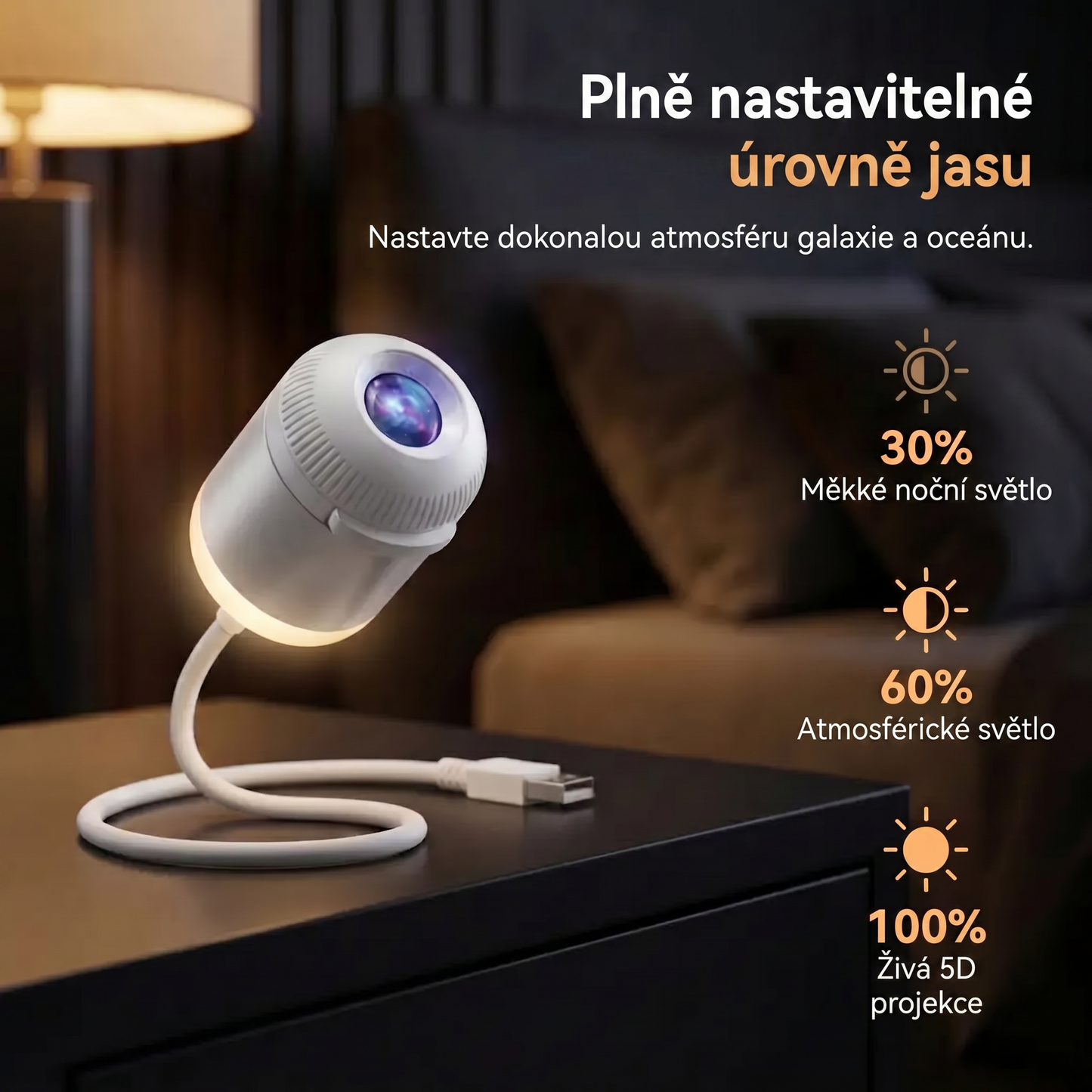 PKNEW® 🍇NEXT-GEN SMART PROJECTION HD Inteligentní dynamický 5D holografický noční projektor 💫