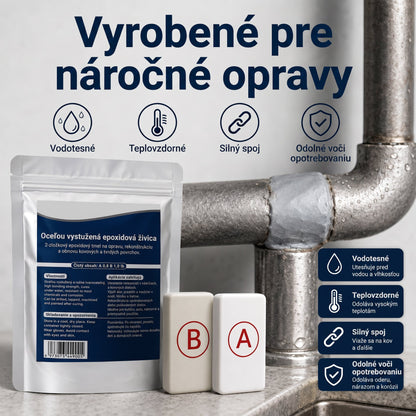 PKNEW®  Oceľou vystužený epoxidový opravný tmel — Univerzálne lepidlo na kov, drevo a plast🍅