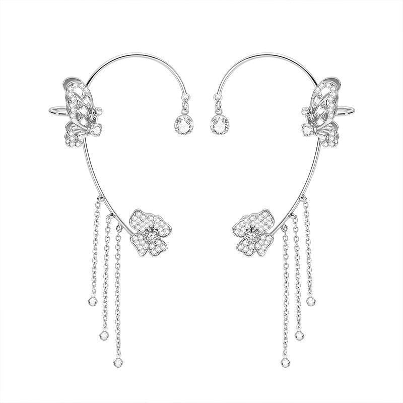 Ear Cuff de Mariposa Premium 🦋 — Hipoalergénico, Libre de Níquel y Plomo | Diseño de Clip Cómodo para Orejas Sensibles 💎