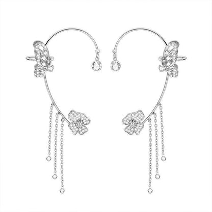 Ear Cuff de Mariposa Premium 🦋 — Hipoalergénico, Libre de Níquel y Plomo | Diseño de Clip Cómodo para Orejas Sensibles 💎