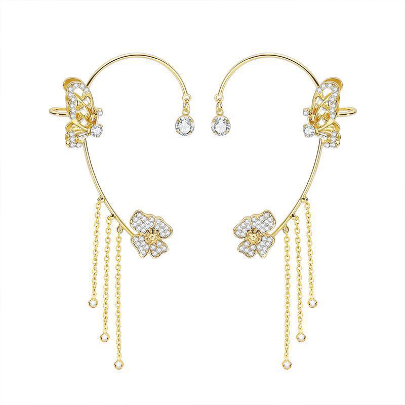 Ear Cuff de Mariposa Premium 🦋 — Hipoalergénico, Libre de Níquel y Plomo | Diseño de Clip Cómodo para Orejas Sensibles 💎