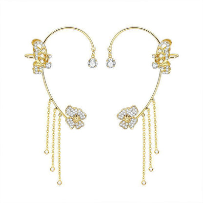 Ear Cuff de Mariposa Premium 🦋 — Hipoalergénico, Libre de Níquel y Plomo | Diseño de Clip Cómodo para Orejas Sensibles 💎