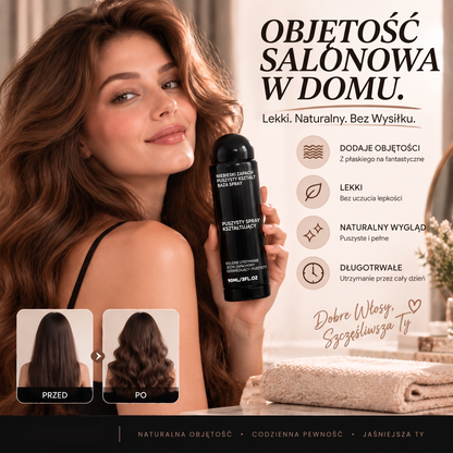 Vitalisys®🍇 Fluffy Hair – Modelujący spray zwiększający objętość włosów – lekka formuła dodająca objętości od nasady, zapewniająca naturalny ruch włosów i delikatny brzoskwiniowy zapach 👸