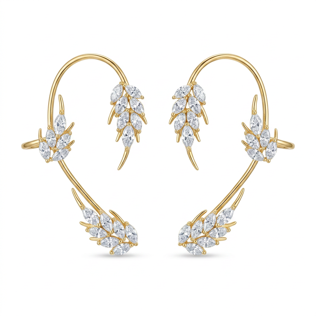 Ear Cuff de Mariposa Premium 🦋 — Hipoalergénico, Libre de Níquel y Plomo | Diseño de Clip Cómodo para Orejas Sensibles 💎