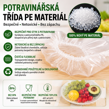 PKNEW®🍇 Elastic Food Covers for Bowls & Plates 🥗 – Stretchable Kitchen Covers for Leftovers, Fruits, Vegetables & Everyday Food Storage ✨