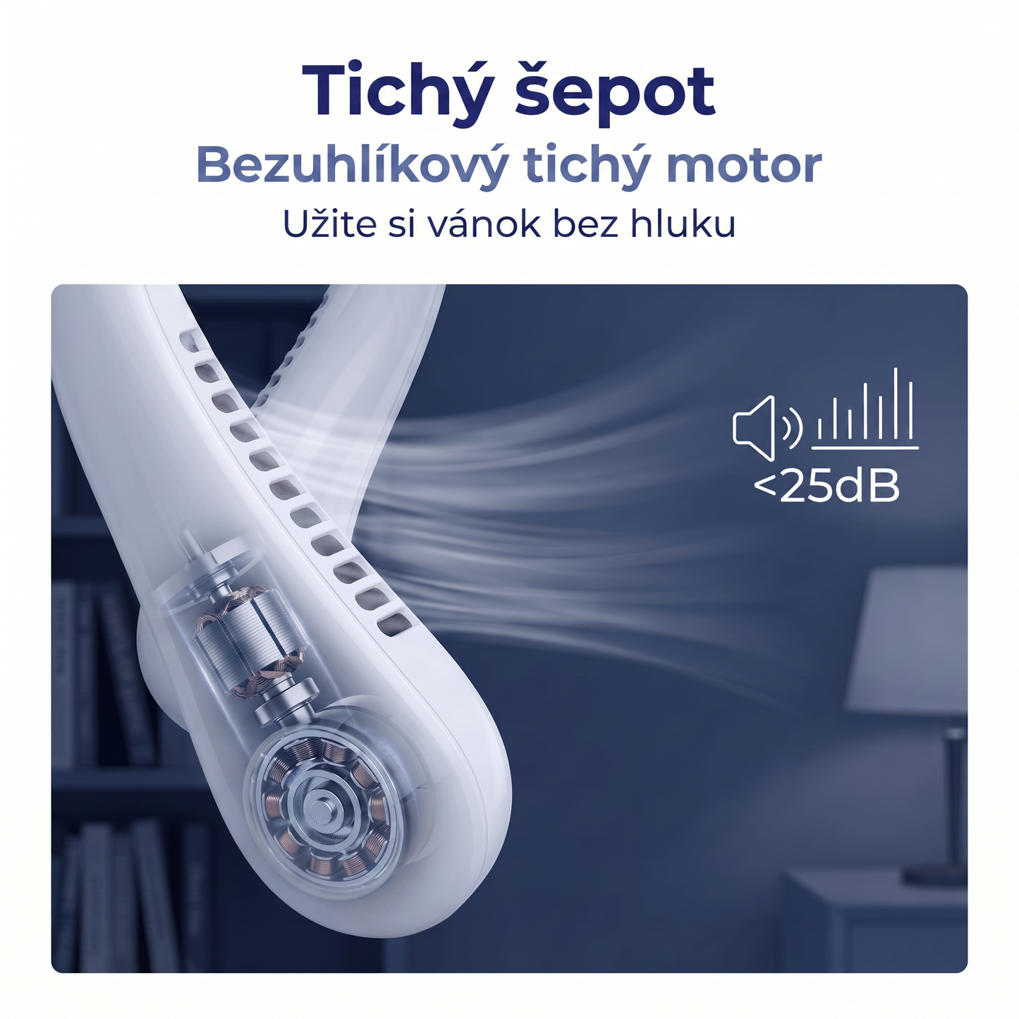 PKNEW®❄️ Prenosný ventilátor na krk🍇, bezlopatkový osobný ventilátor, chladenie typu hands-free na vonkajšie použitie a do kancelárie