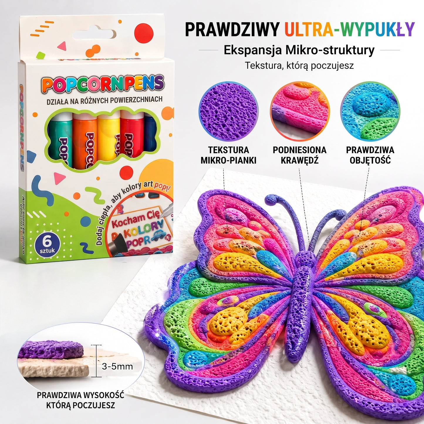 Dzisiaj z rabatem 50% 🔥 | Pisak PKNEW® do tworzenia wypukłych rysunków 3D 🍇 – zamień zwykłe rysunki w niesamowite kreacje 3D 🎨