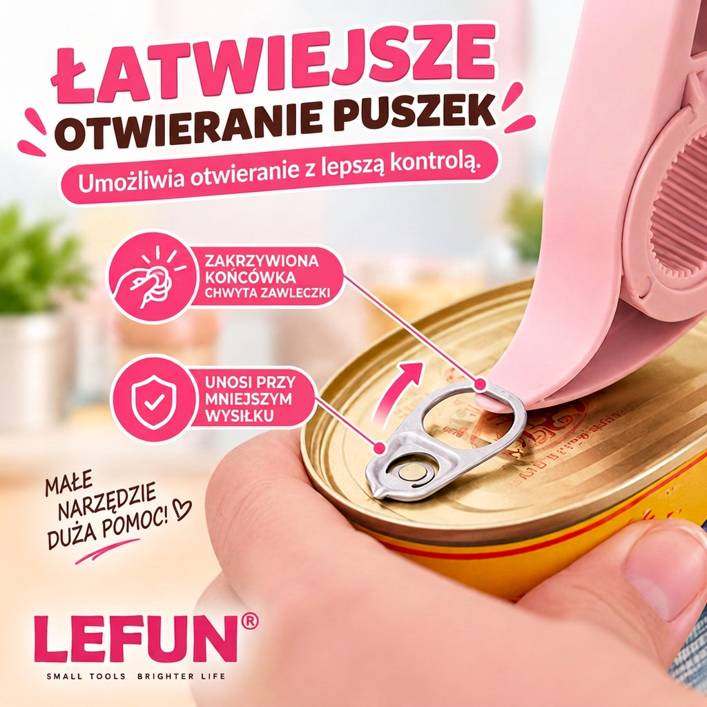 LEFUN® 🍇 Otwieracz 4 w 1 – Otwórz każdą pokrywkę bez zbędnego wysiłku.