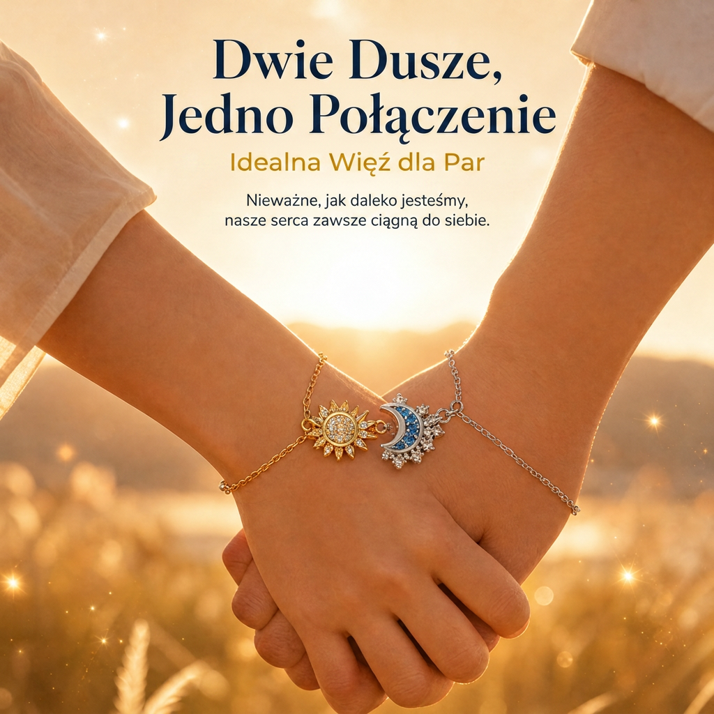 🔥Magnetyczny zestaw biżuterii Słońce i Księżyc – Dwie dusze, jedna więź☀️🌙