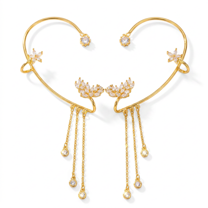 Ear Cuff de Mariposa Premium 🦋 — Hipoalergénico, Libre de Níquel y Plomo | Diseño de Clip Cómodo para Orejas Sensibles 💎