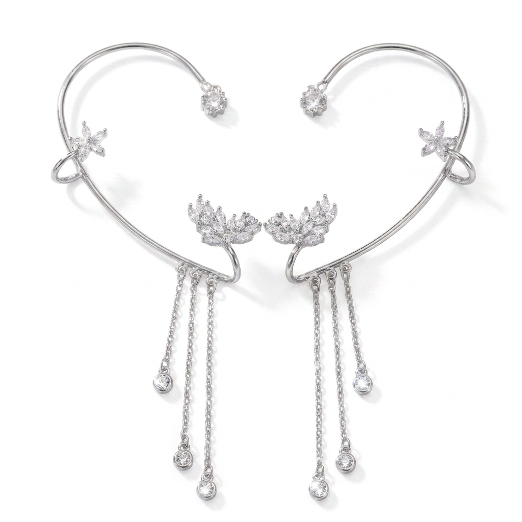 Ear Cuff de Mariposa Premium 🦋 — Hipoalergénico, Libre de Níquel y Plomo | Diseño de Clip Cómodo para Orejas Sensibles 💎
