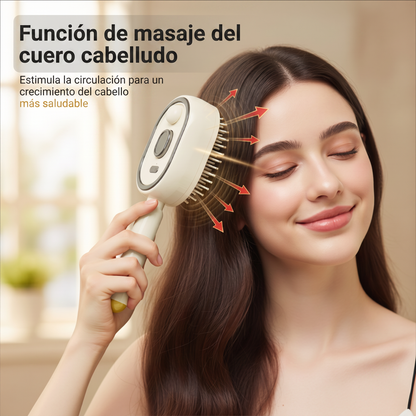 𝐃𝐞𝒗𝒂𝒓𝐞𝐨𝐧® 🍇 Cepillo Eléctrico 3 en 1 con Cojín de Aire,🥳 Masaje, Spray de Niebla, Función de Vapor Autolimpiante y para Aceites Esenciales, Cepillo Recargable para Masaje Capilar