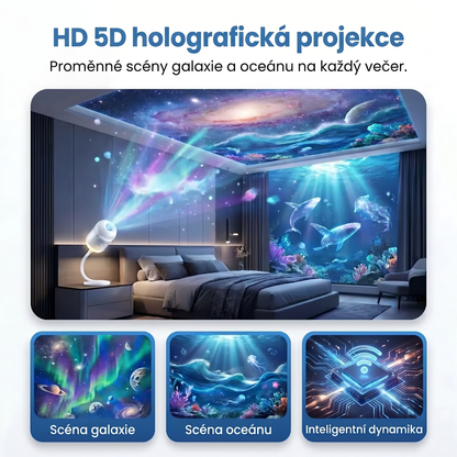 PKNEW® 🍇NEXT-GEN SMART PROJECTION HD Inteligentní dynamický 5D holografický noční projektor 💫