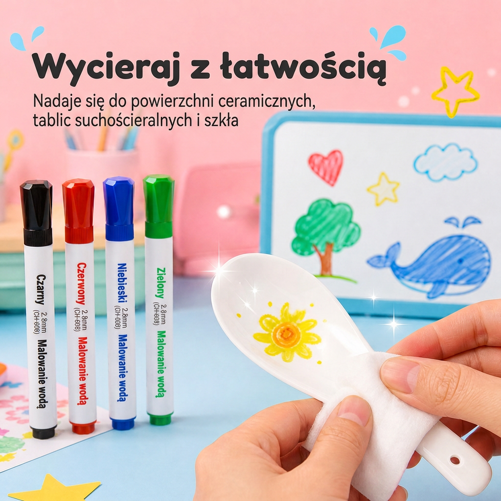 LEFUN® 🪄 MAGICZNE PŁYWAJĄCE PISAKI DLA DZIECI ✨ – Twórz rysunki, które ożywają w wodzie, i zamień rysowanie w magiczną zabawę.
