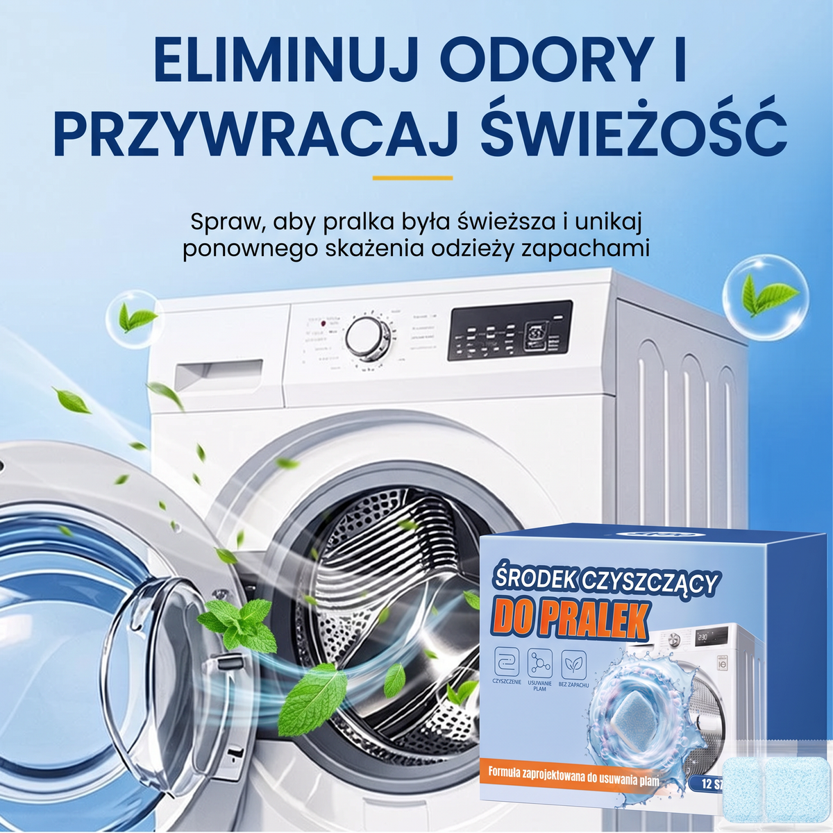 PKNEW®🫧Tabletki do czyszczenia pralki 🍇 – Pomagają skutecznie usuwać osady, pozostałości detergentów i nieprzyjemne zapachy bez konieczności skomplikowanego demontażu 💙