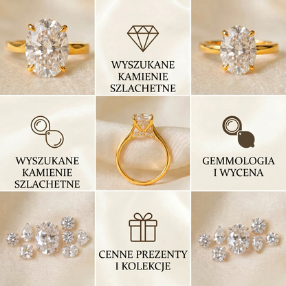 Pierścionek idealny na całe życie: Dwukolorowy pierścionek typu solitaire z brylantem o szlifie owalnym i oprawą z litego złota próby 14K – Wyprzedaż w ostatnim dniu: -90% 🔥