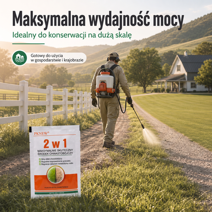PKNEW® 🌿 Granulowany środek chwastobójczy 2 w 1 Max Power🍇 – widoczne efekty już po 6 godzinach; łatwy do rozpuszczenia w wodzie i przeznaczony do punktowego stosowania na fugach, ścieżkach, przy ogrodzeniach oraz na powierzchniach żwirowych.