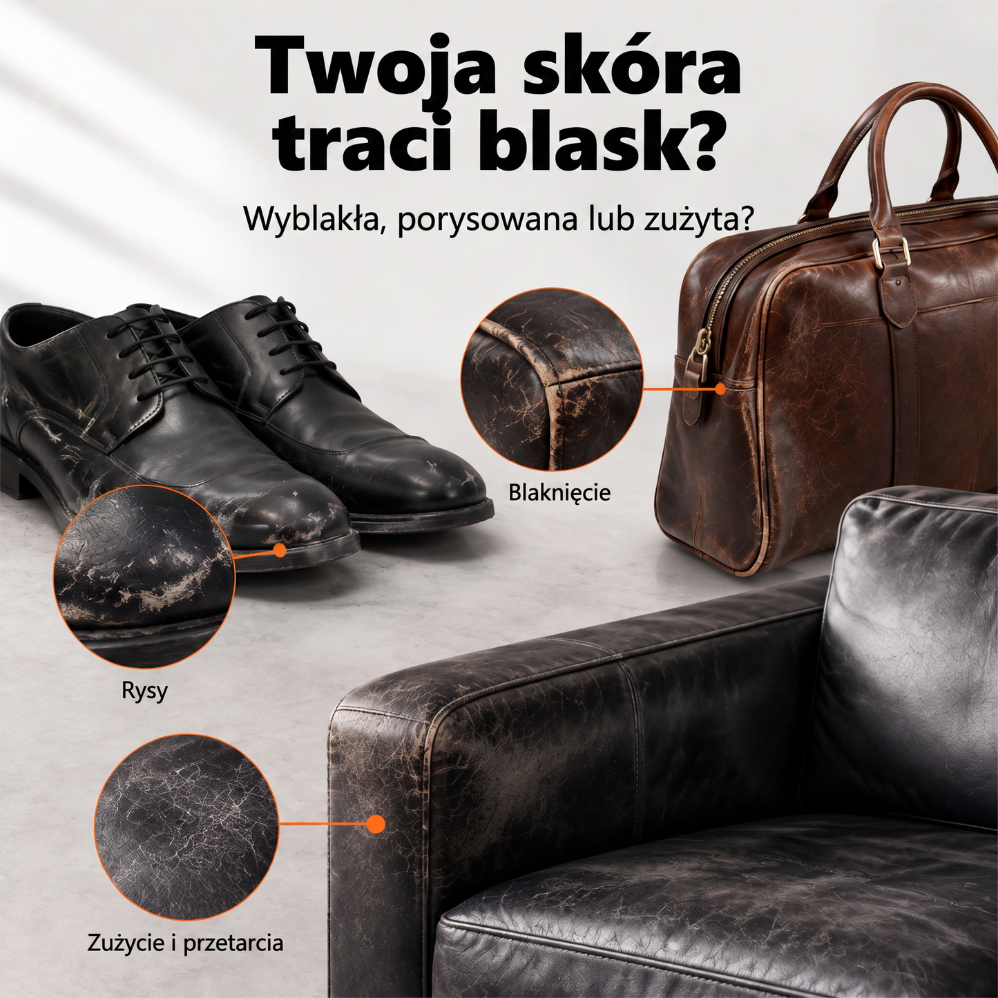 PKNEW®🎨 Intenzív Bőr Színhelyreállító Balzsam✨ – Felfrissíti a kifakult megjelenést, egységesíti a színt és segít elfedni a cipők, ülések, kézitáskák és autósülések karcolásait 💕