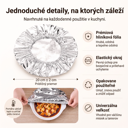 PKNEW® Collapsible Aluminum Foil Food Cover 🍇| Keep Meals Warm, Fresh & Protected from Fruit Flies🔥