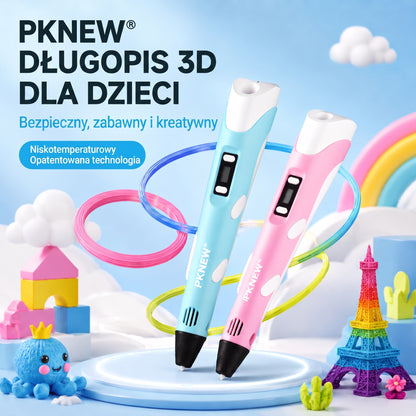 70% SLEVA DNES🎃PKNEW® 3D tiskové pero pro děti – bezpečné pro nízké teploty, netoxické a ekologické vlákno, podněcuje kreativitu