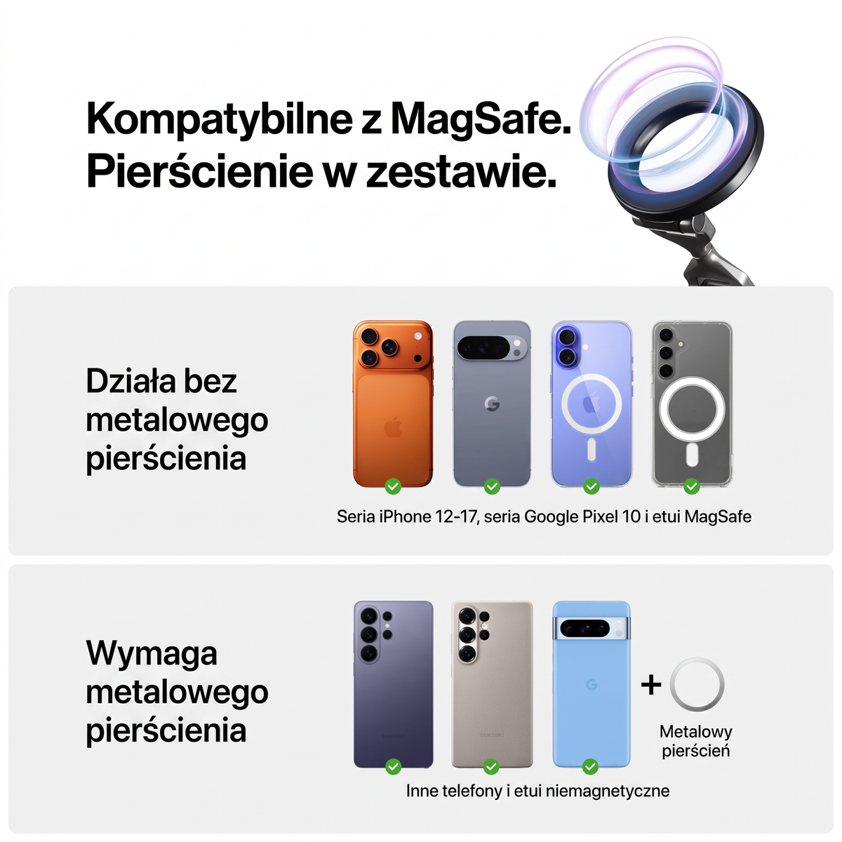 PKNEW® 🌳Metalowy uchwyt Gen 3 – 📱 więcej niż do auta.
