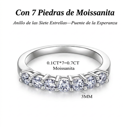🔥 90% DE DESCUENTO: Juego de anillos apilables con 💎moissanita impecable de 1.5 quilates, color D, corte preciso Corazones y Flechas, apto para viajes, en plata 925 chapada en oro de 14K