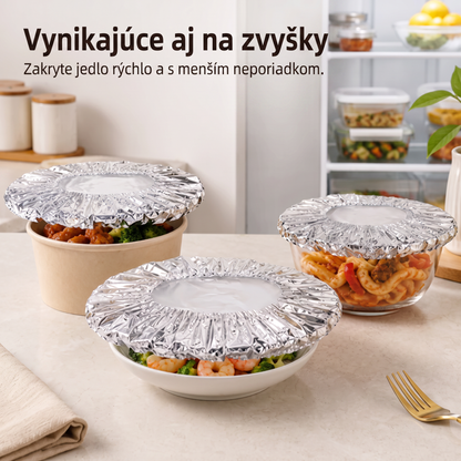 PKNEW® Collapsible Aluminum Foil Food Cover 🍇| Keep Meals Warm, Fresh & Protected from Fruit Flies🔥