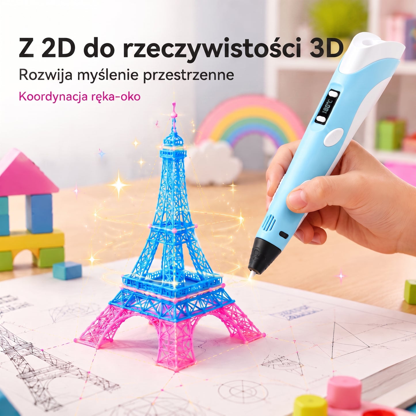 70% SLEVA DNES🎃PKNEW® 3D tiskové pero pro děti – bezpečné pro nízké teploty, netoxické a ekologické vlákno, podněcuje kreativitu