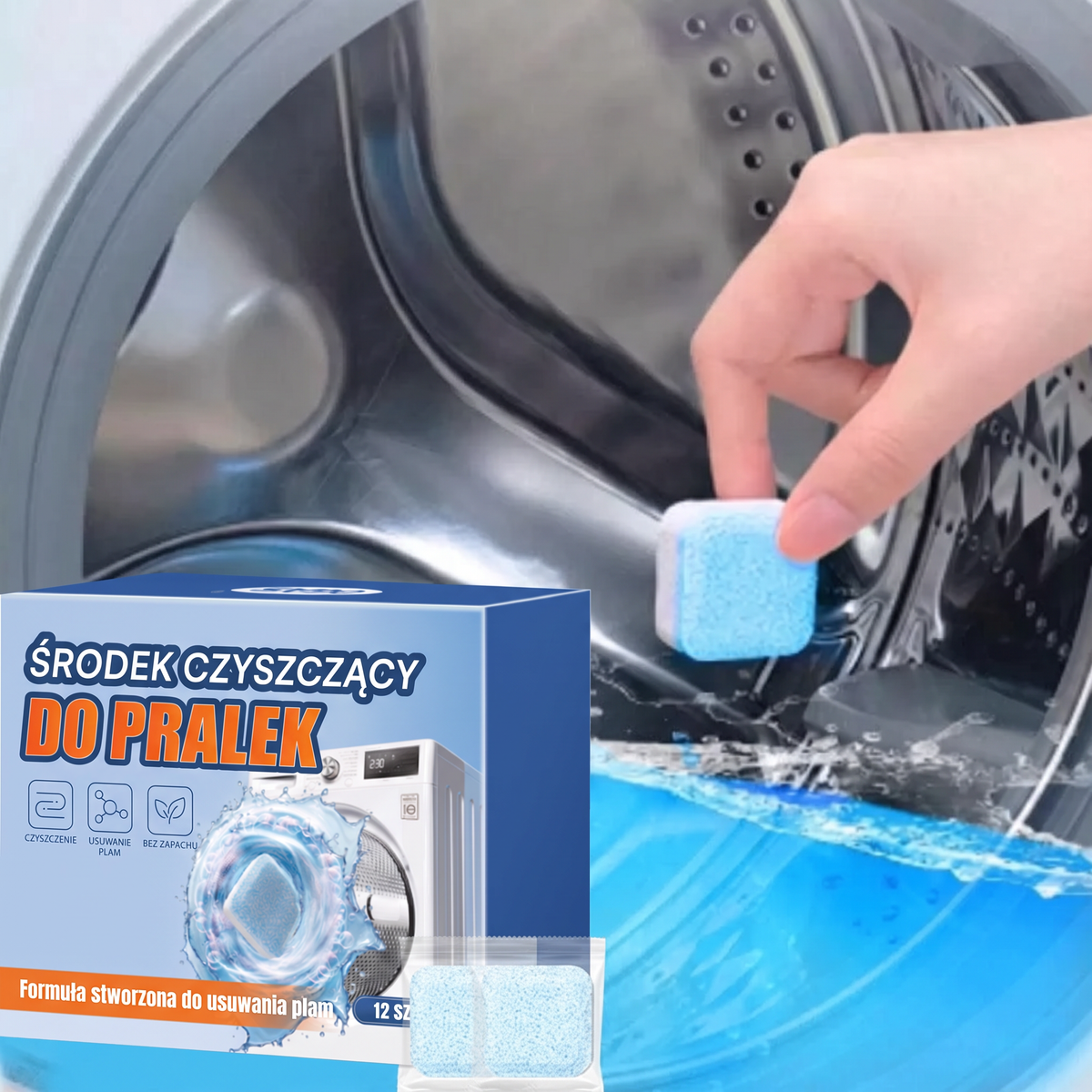 PKNEW®🫧Tabletki do czyszczenia pralki 🍇 – Pomagają skutecznie usuwać osady, pozostałości detergentów i nieprzyjemne zapachy bez konieczności skomplikowanego demontażu 💙