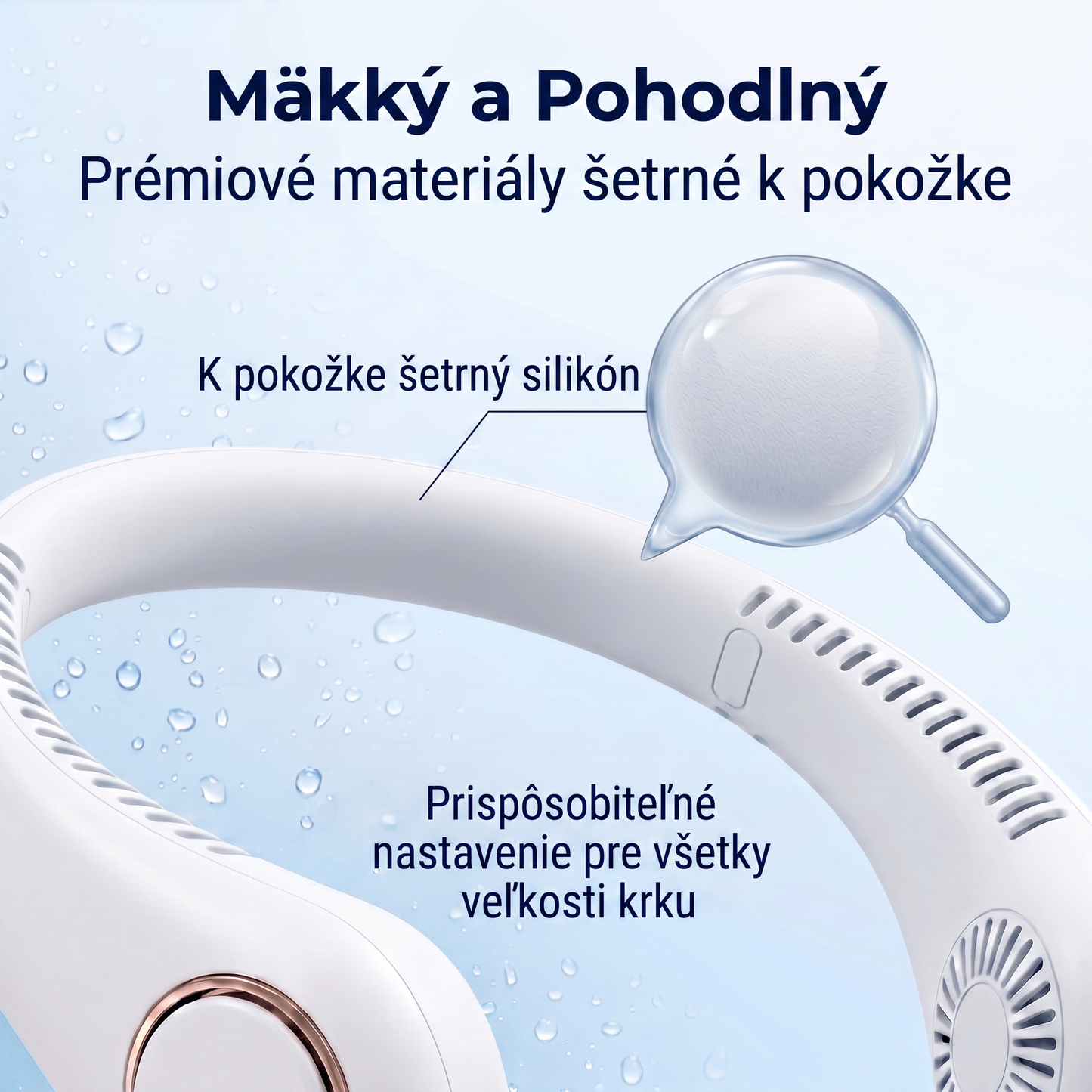 PKNEW®❄️ Prenosný ventilátor na krk🍇, bezlopatkový osobný ventilátor, chladenie typu hands-free na vonkajšie použitie a do kancelárie