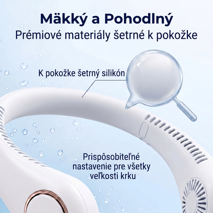 PKNEW®❄️ Prenosný ventilátor na krk🍇, bezlopatkový osobný ventilátor, chladenie typu hands-free na vonkajšie použitie a do kancelárie