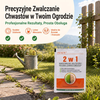 PKNEW® 🌿 Granulowany środek chwastobójczy 2 w 1 Max Power🍇 – widoczne efekty już po 6 godzinach; łatwy do rozpuszczenia w wodzie i przeznaczony do punktowego stosowania na fugach, ścieżkach, przy ogrodzeniach oraz na powierzchniach żwirowych.