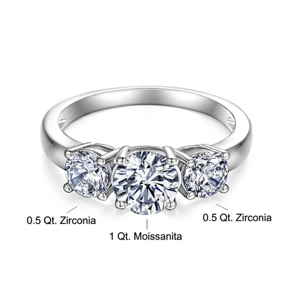 🔥 90% DE DESCUENTO: Juego de anillos apilables con 💎moissanita impecable de 1.5 quilates, color D, corte preciso Corazones y Flechas, apto para viajes, en plata 925 chapada en oro de 14K