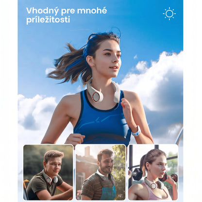 PKNEW®❄️ Prenosný ventilátor na krk🍇, bezlopatkový osobný ventilátor, chladenie typu hands-free na vonkajšie použitie a do kancelárie