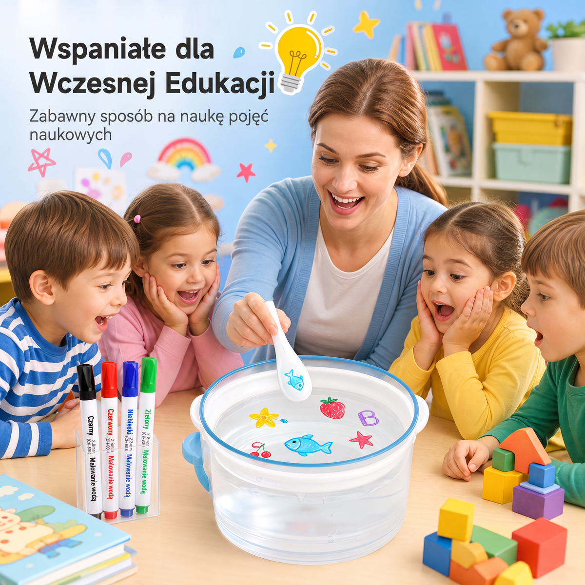 LEFUN® 🪄 MAGICZNE PŁYWAJĄCE PISAKI DLA DZIECI ✨ – Twórz rysunki, które ożywają w wodzie, i zamień rysowanie w magiczną zabawę.