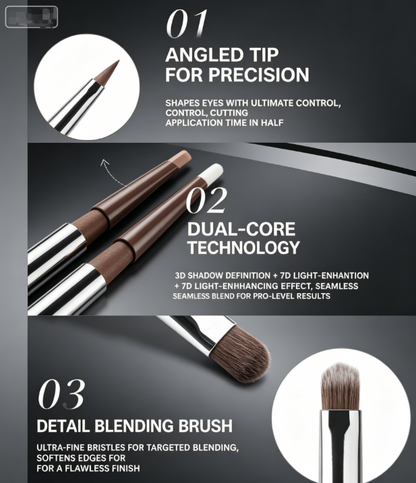 Bicolor Eyebrightener & Contour Stick - Nude Pink Matte Under-Eye Highlighting Pencil, Natural Lying Silkworm Shadow Pen for 3D Eye Makeup