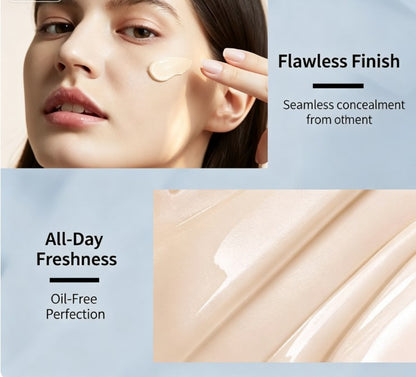 Hydrating CC Cream with SPF 50+ Sun Protection - 3-in-1 Tinted Moisturizer, Brightening Liquid Foundation & Waterproof Concealer Primer