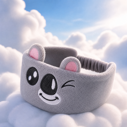 Blueshot® 🍇Audífonos Bluetooth de Diadema para Niños, 🦉 Suaves de Tela Polar para Dormir y Viajar, Audio Inalámbrico con Límite de Volumen, Diadema Lavable de Animalitos para Pequeños y Niños