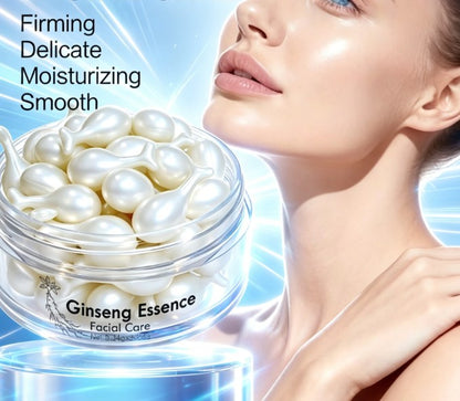 Moisturizing Ginseng Essence Capsules - 30 Daily Skincare Pods for Brightening & Deep Hydration