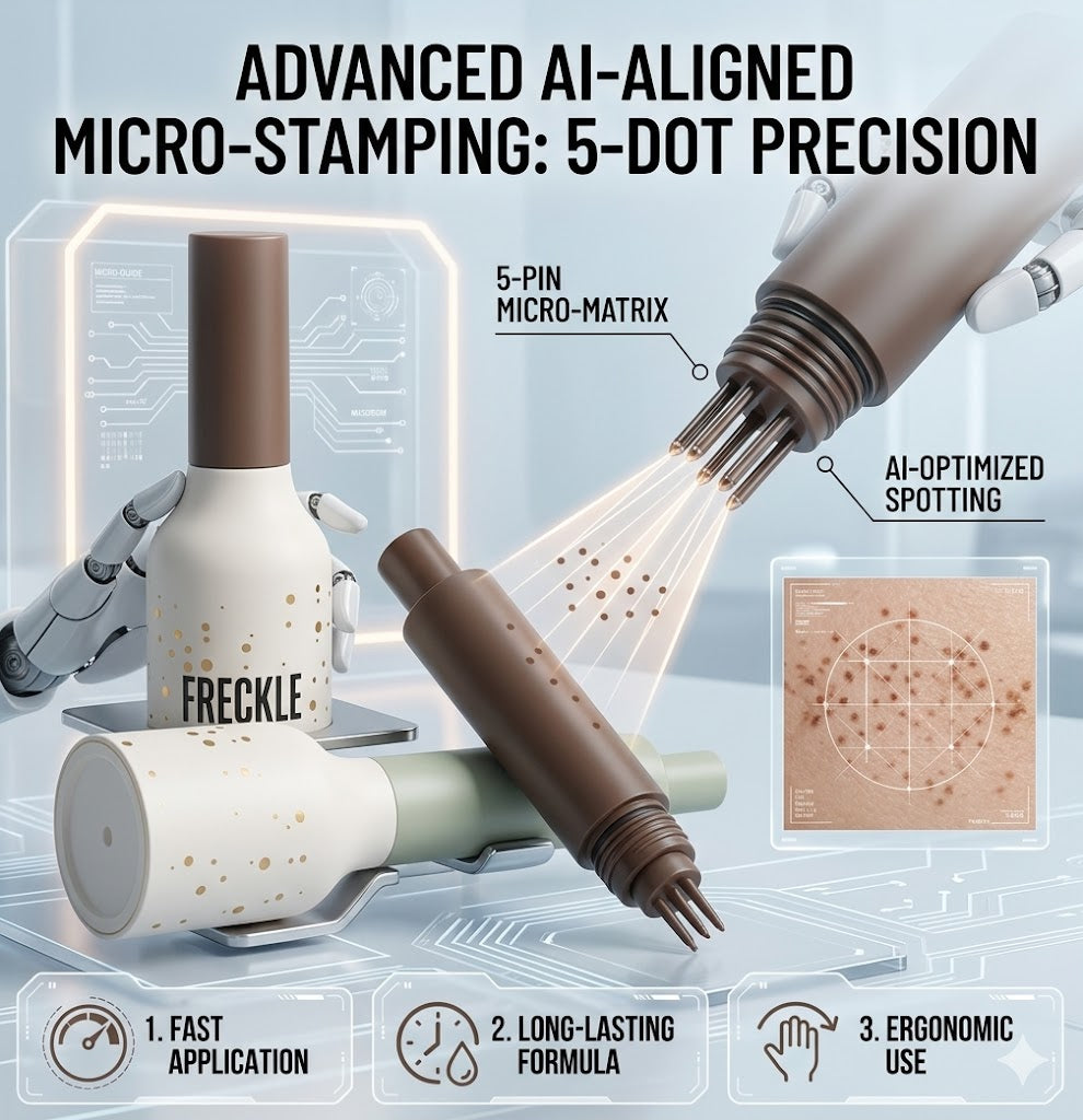Natural Faux Freckle Stamp Pen | 5-Dot Precision Tip for an Instant Sunkissed Look | Waterproof & Long-Lasting