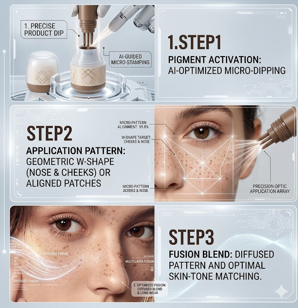 Natural Faux Freckle Stamp Pen | 5-Dot Precision Tip for an Instant Sunkissed Look | Waterproof & Long-Lasting