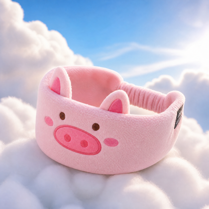 Blueshot® 🍇Audífonos Bluetooth de Diadema para Niños, 🦉 Suaves de Tela Polar para Dormir y Viajar, Audio Inalámbrico con Límite de Volumen, Diadema Lavable de Animalitos para Pequeños y Niños