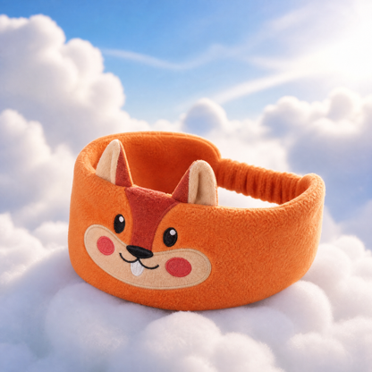 Blueshot® 🍇Audífonos Bluetooth de Diadema para Niños, 🦉 Suaves de Tela Polar para Dormir y Viajar, Audio Inalámbrico con Límite de Volumen, Diadema Lavable de Animalitos para Pequeños y Niños