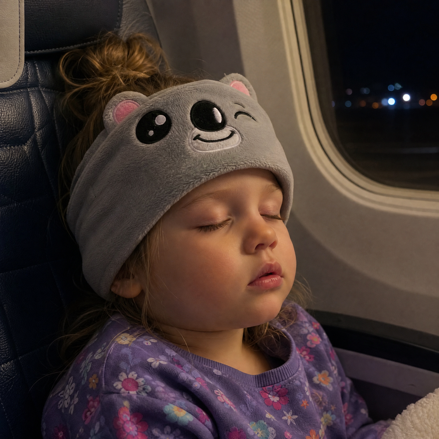 Blueshot® 🍇Audífonos Bluetooth de Diadema para Niños, 🦉 Suaves de Tela Polar para Dormir y Viajar, Audio Inalámbrico con Límite de Volumen, Diadema Lavable de Animalitos para Pequeños y Niños