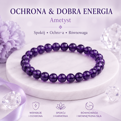 ✨ Kryształowa Bransoletka Szczęścia — Bogactwo • Miłość • Ochrona🍇