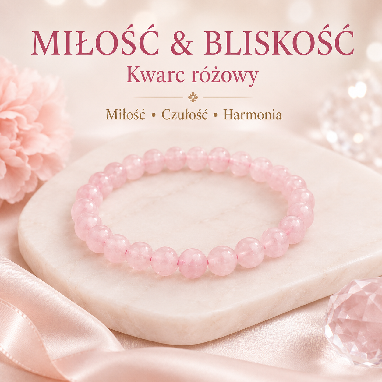💗Magnes Miłości” — Kwarc Różowy | Miłość • Bliskość • Harmonia
