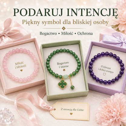 ✨ Kryształowa Bransoletka Szczęścia — Bogactwo • Miłość • Ochrona🍇