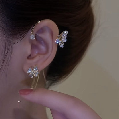 Ear Cuff de Mariposa Premium 🦋 — Hipoalergénico, Libre de Níquel y Plomo | Diseño de Clip Cómodo para Orejas Sensibles 💎