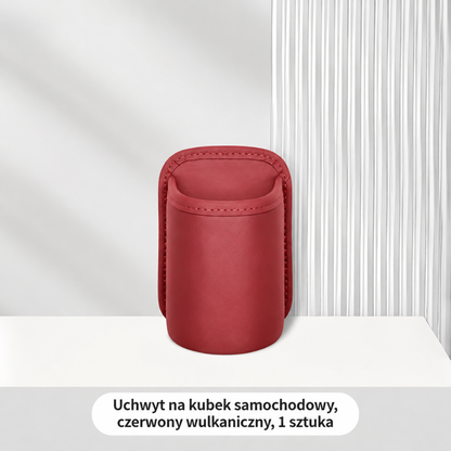 LEFUN® 🥤Prawdziwa skóra Samochodowy uchwyt na kubek akcesorium; wielofunkcyjny organizer na butelkę z wodą🔥uniwersalny schowek do wnętrza samochodu