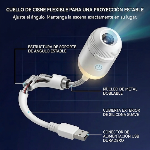 PKNEW® 🍊 NEXT-GEN SMART PROJECTION HD Proyector nocturno holográfico dinámico inteligente 5D 💫